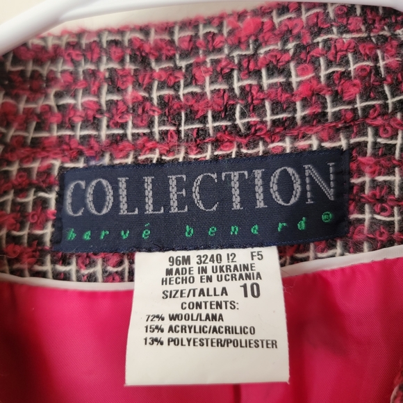 Pink and Black Tweed Harve Benard jacket size 10 - Picture 4 of 6